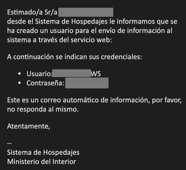 Access to ses.hospedajes Platform