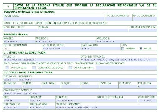 declaración responsable para registro de vivienda en Andalucía
