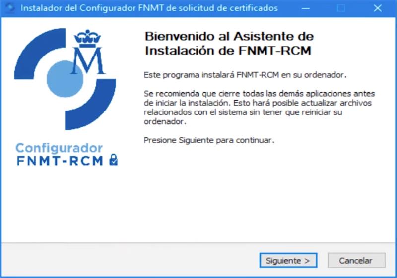 instalación programa firma